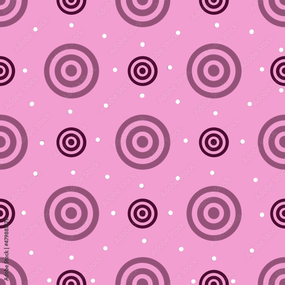 Pattern geometrical circles color in modern style on pink background. Pattern geometrical circles color in modern style on pink background.
