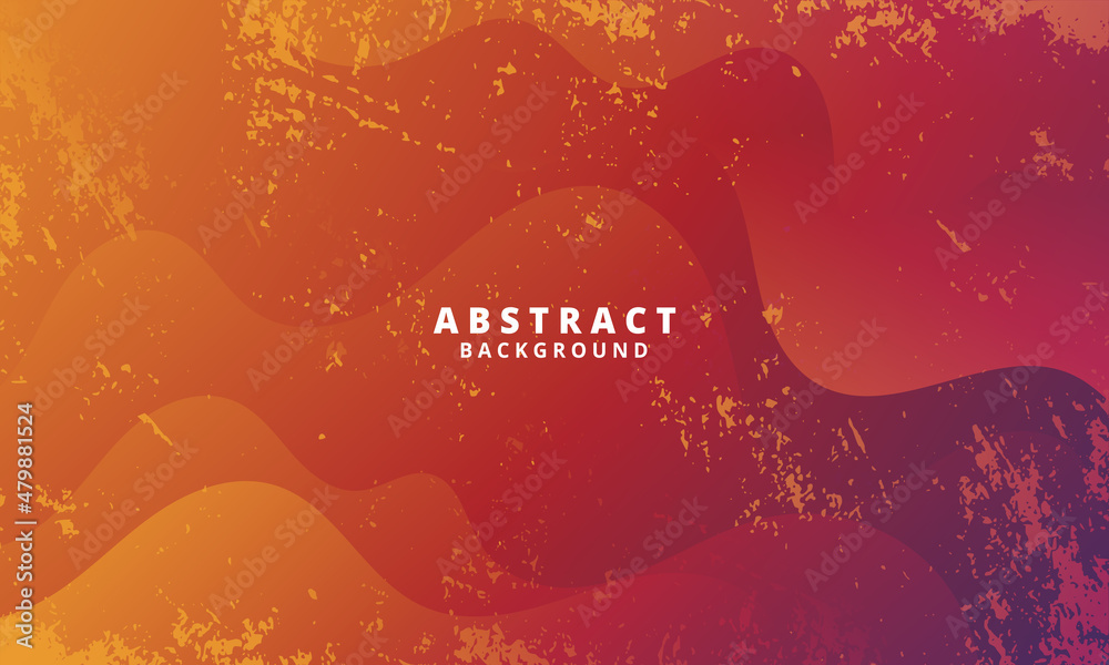 Abstract Colorful liquid background. Modern background design. gradient color. Orange Dynamic Waves. Fluid shapes composition. Grunge texture. Fit for website, banners, wallpapers, brochure, posters