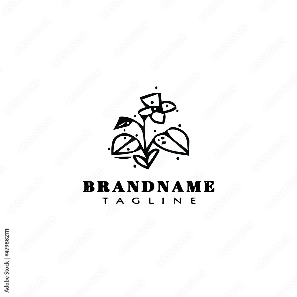 cute plate with leaves logo template icon vector illustration cute plate with leaves logo template icon vector illustration