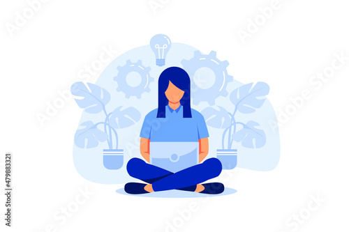 business graphics, the company is engaged in the joint construction of column graphs, the rise of the career to success, flat color icons, business analysis flat vector illustration 