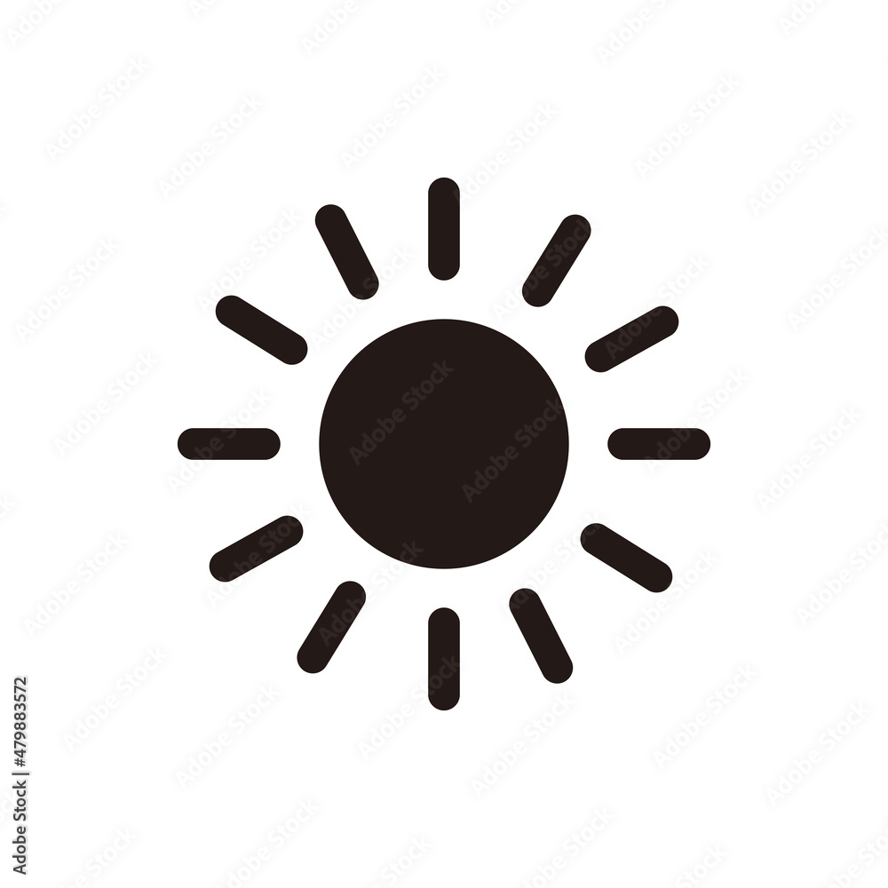 Sun vector icon illustration sign Sun vector icon illustration sign