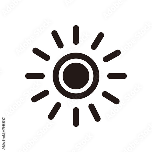 Sun vector icon illustration sign