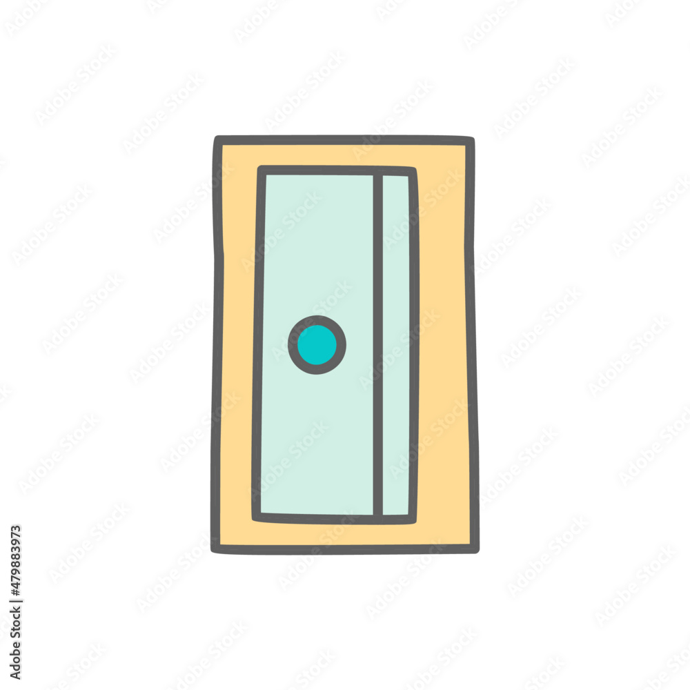 Sharpener Icon in color icon, isolated on white background Sharpener Icon in color icon, isolated on white background