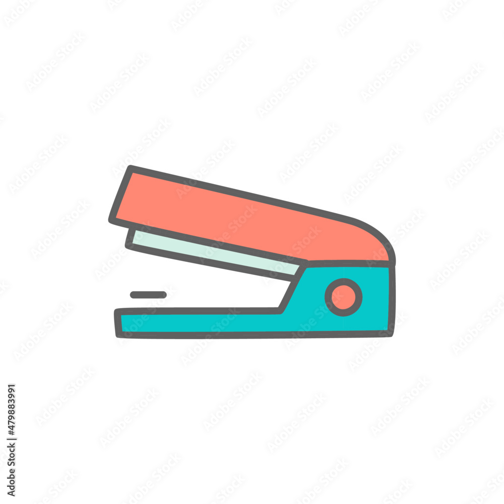 Staple Icon in color icon, isolated on white background Staple Icon in color icon, isolated on white background