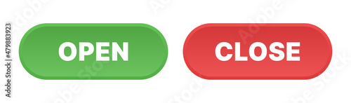 Open and close button icon vector isolated on white background.