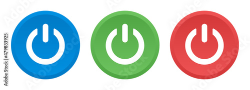 Off and On power button icon vector illustration.