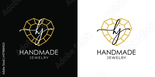 Handmade Jewelry Monoline Logo Style