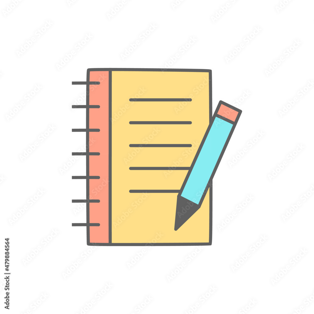 Writing icon in color icon, isolated on white background Writing icon in color icon, isolated on white background