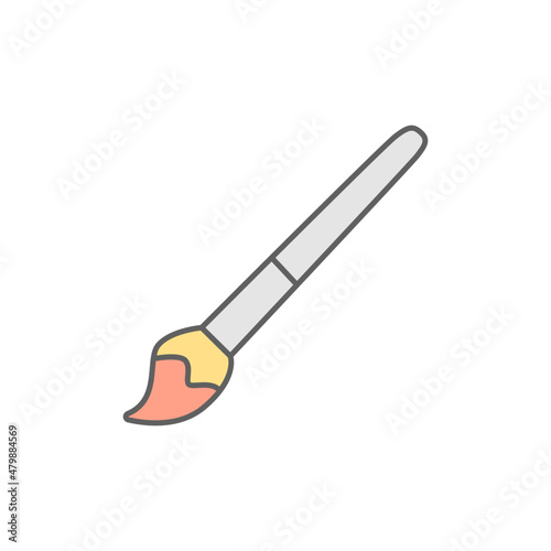 Paintbrush  Icon  in color icon, isolated on white background 
