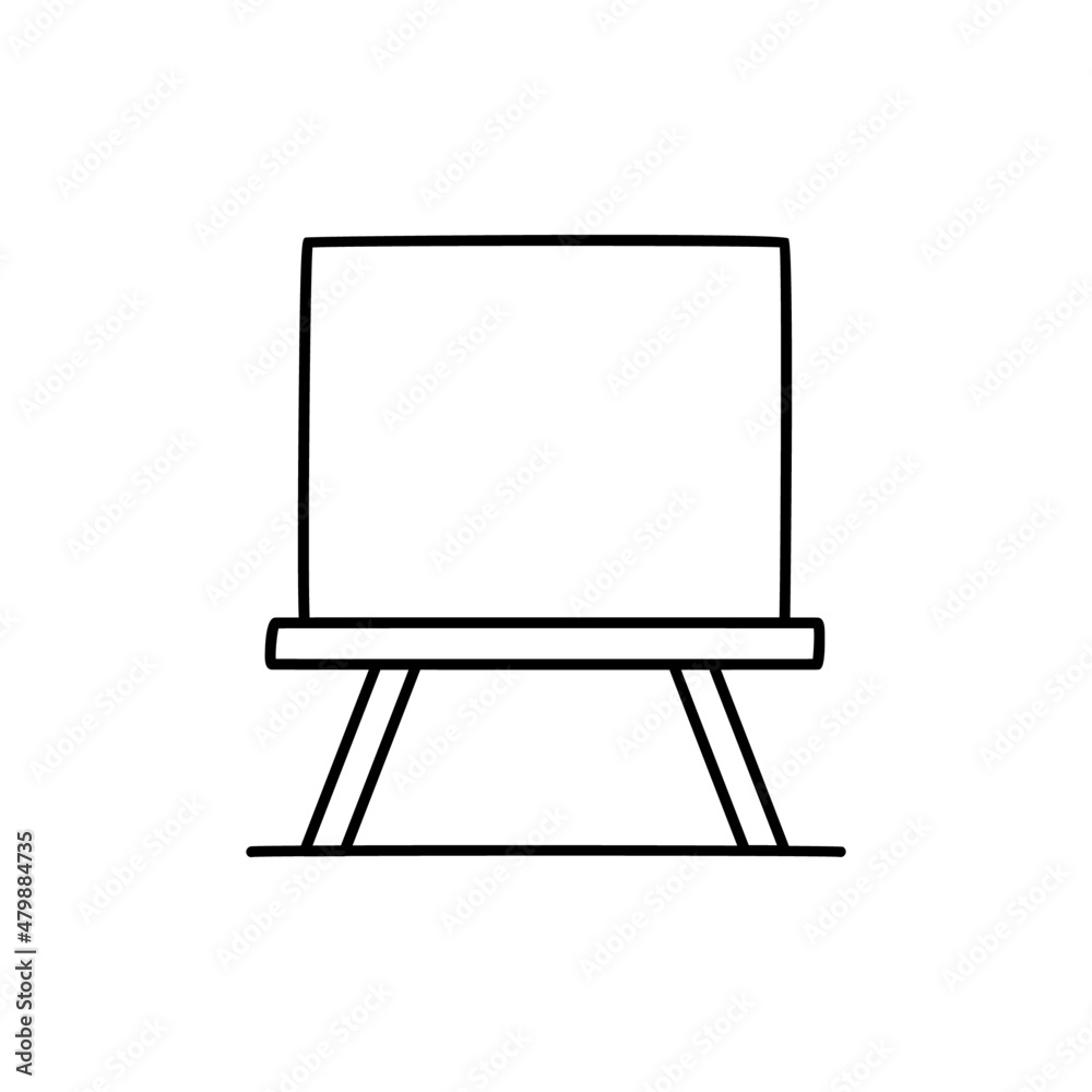Board Stand Icon in black line style icon, style isolated on white background Board Stand Icon in black line style icon, style isolated on white background
