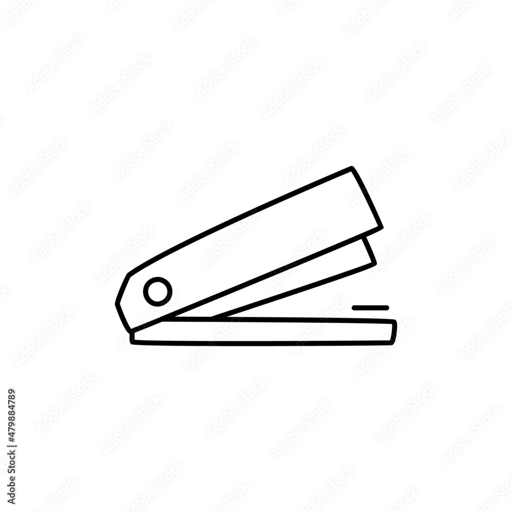 Staple Icon in black line style icon, style isolated on white background Staple Icon in black line style icon, style isolated on white background