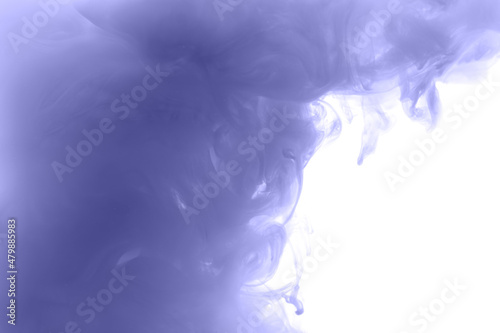 Violet Acrylic paint in water background. Peri Color of the year 2022. Very.