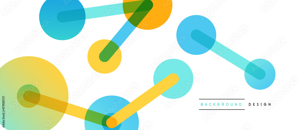 Abstract background. Round dots connected by lines. Trendy techno business template for wallpaper, banner, background or landing Abstract background. Round dots connected by lines. Trendy techno business template for wallpaper, banner, background or landing