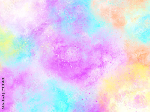 Colorful galaxy nebula art painting background, perfect for wallpaper and display