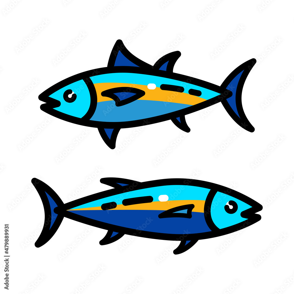 Tuna simple vector icon Tuna simple vector icon