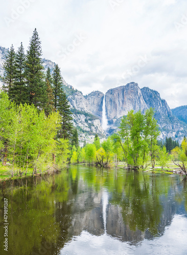 waterfall at Yosemite national park,california,usa.