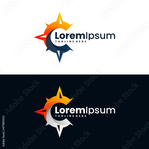 letrer c compas logo