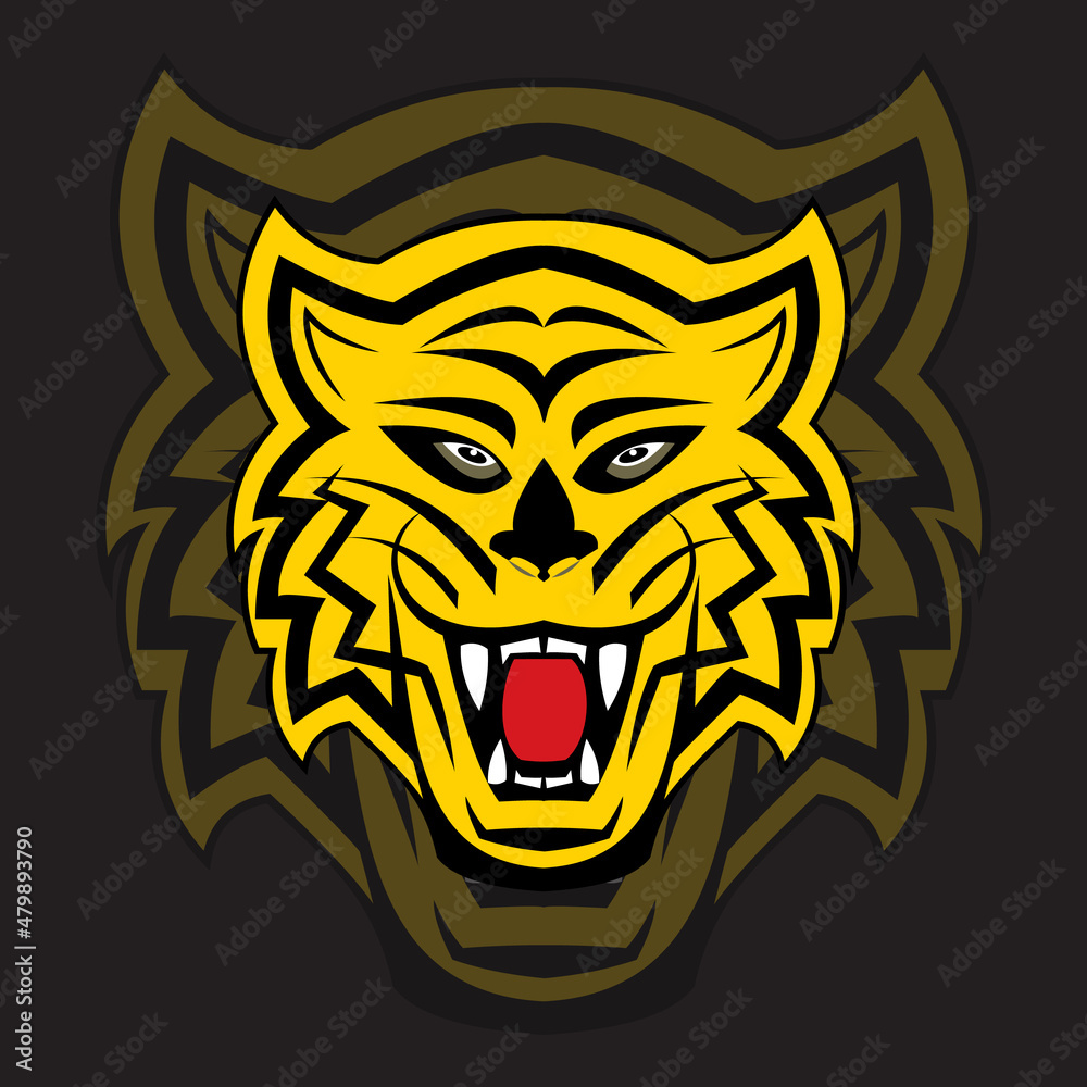 Tiger animal head logo design