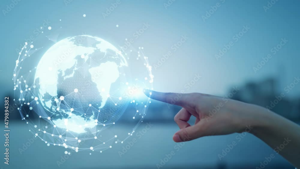 Global communication network concept. Digital transformation.