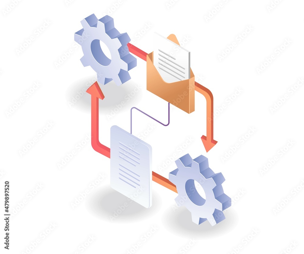 Process of sending and receiving data email