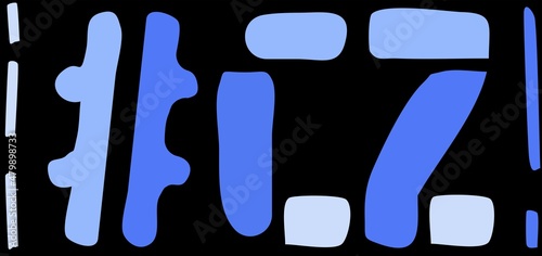 CZ Hashtag. Isolate curves doodle letters. Blue colors. Hashtag #CZ is abbreviation for the Czech Republic for social network, web resources, mobile apps.