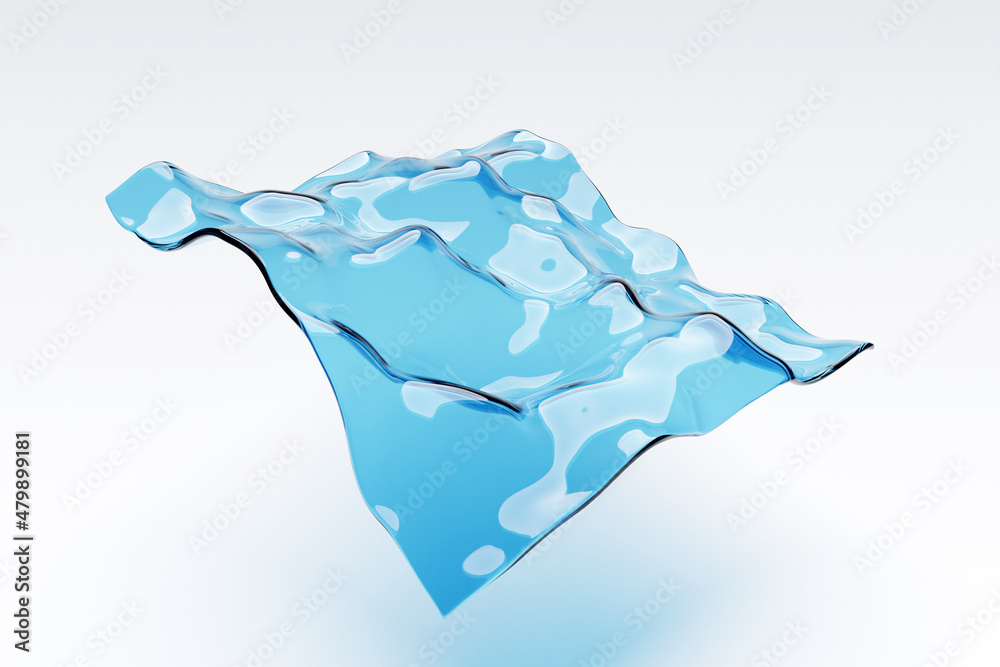 3d illustration of a stereo blue strip . Geometric stripes similar to waves. Abstract glowing crossing lines pattern 3d illustration of a stereo blue strip . Geometric stripes similar to waves. Abstract glowing crossing lines pattern