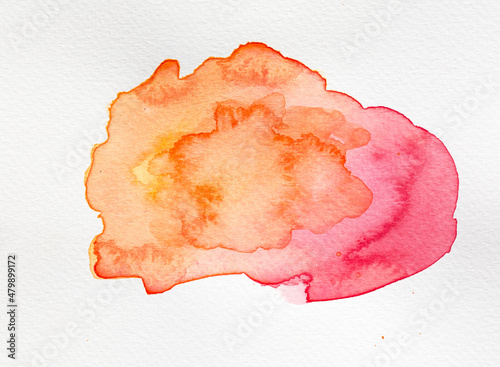 Abstract Hand painted Watercolor wet on white paper. texture for creative wallpaper or design art work. Background for add text message. Pastel colors