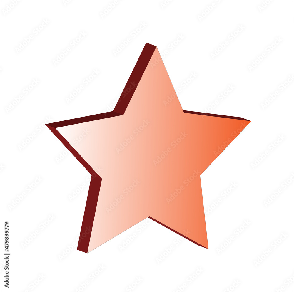 Orange gradient 3D star icon for your property picture Orange gradient 3D star icon for your property picture