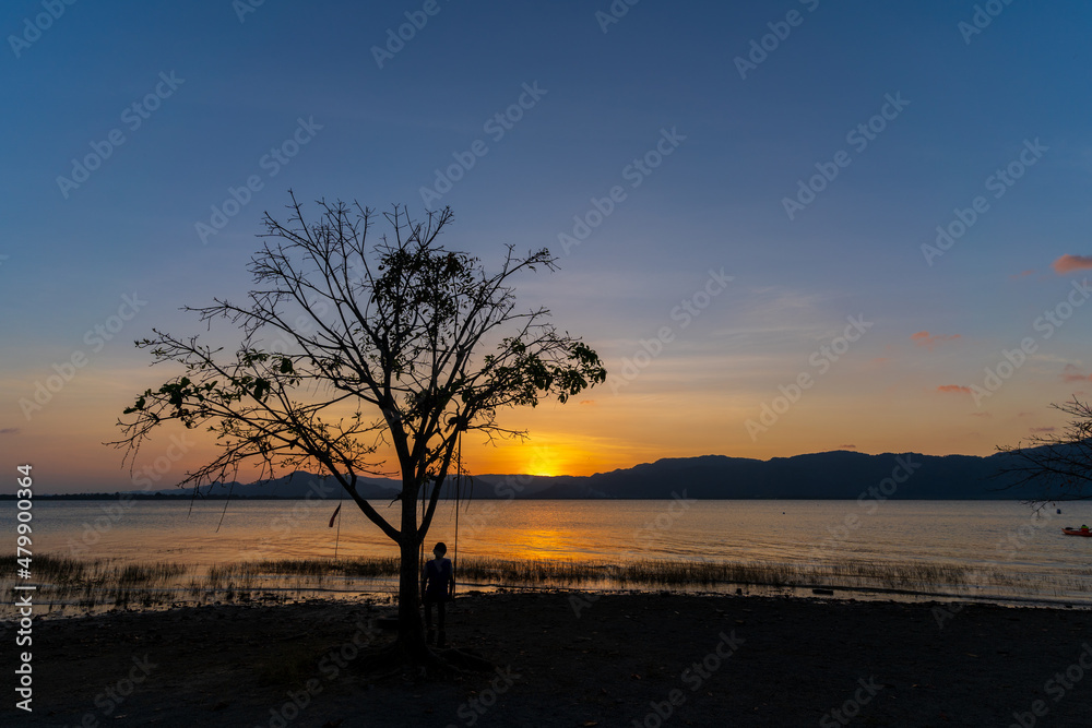 Beautiful sunset at Timah Tasoh Lake in Perlis, Malaysia Beautiful sunset at Timah Tasoh Lake in Perlis, Malaysia