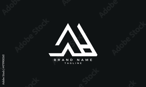 AI, IA, Abstract initial monogram letter alphabet logo design