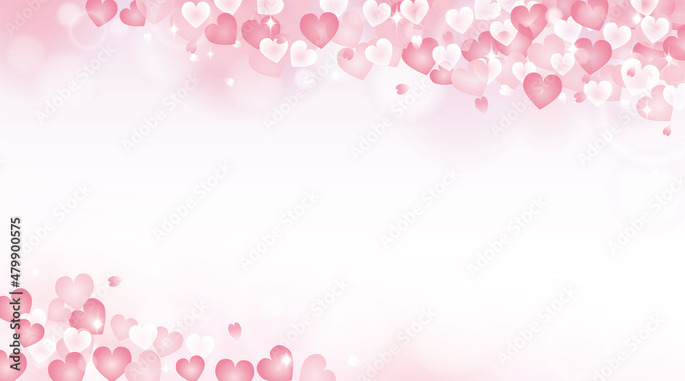  Pink heart symbol with sunlight background