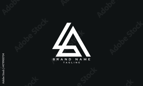 BA, AB, Abstract initial monogram letter alphabet logo design
