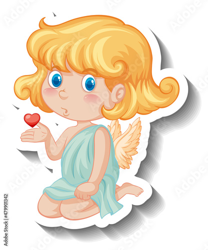 Little cupid girl cartoon character