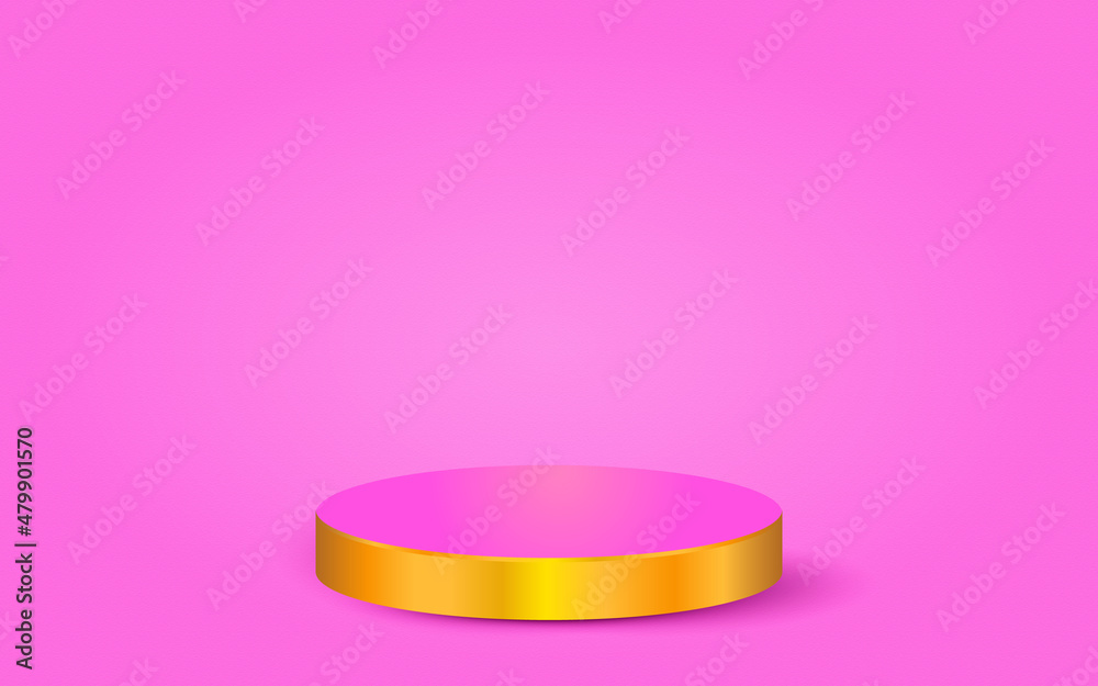 3d geometric pink podium for product placement with circular background and editable color 3d geometric pink podium for product placement with circular background and editable color
