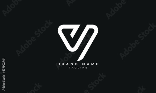 VDN, JVN, VN, NV, Abstract initial monogram letter alphabet logo design