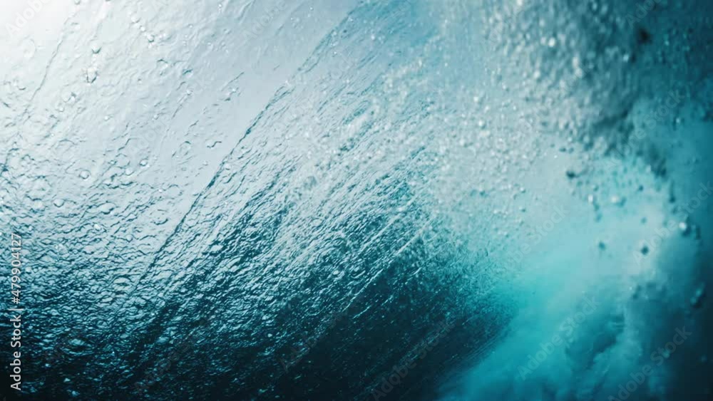 Ocean wave. Crystal clear ocean wave breaks right on camera in Maldives