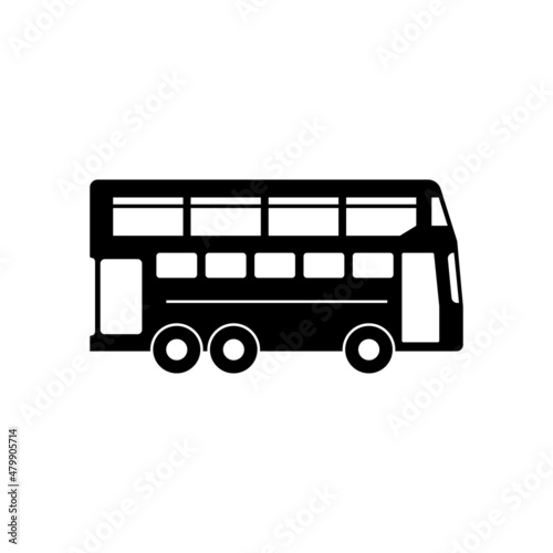 Valokuvatapetti Double decker bus icon design template vector isolated
