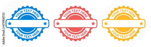 Your text here stamp label set.