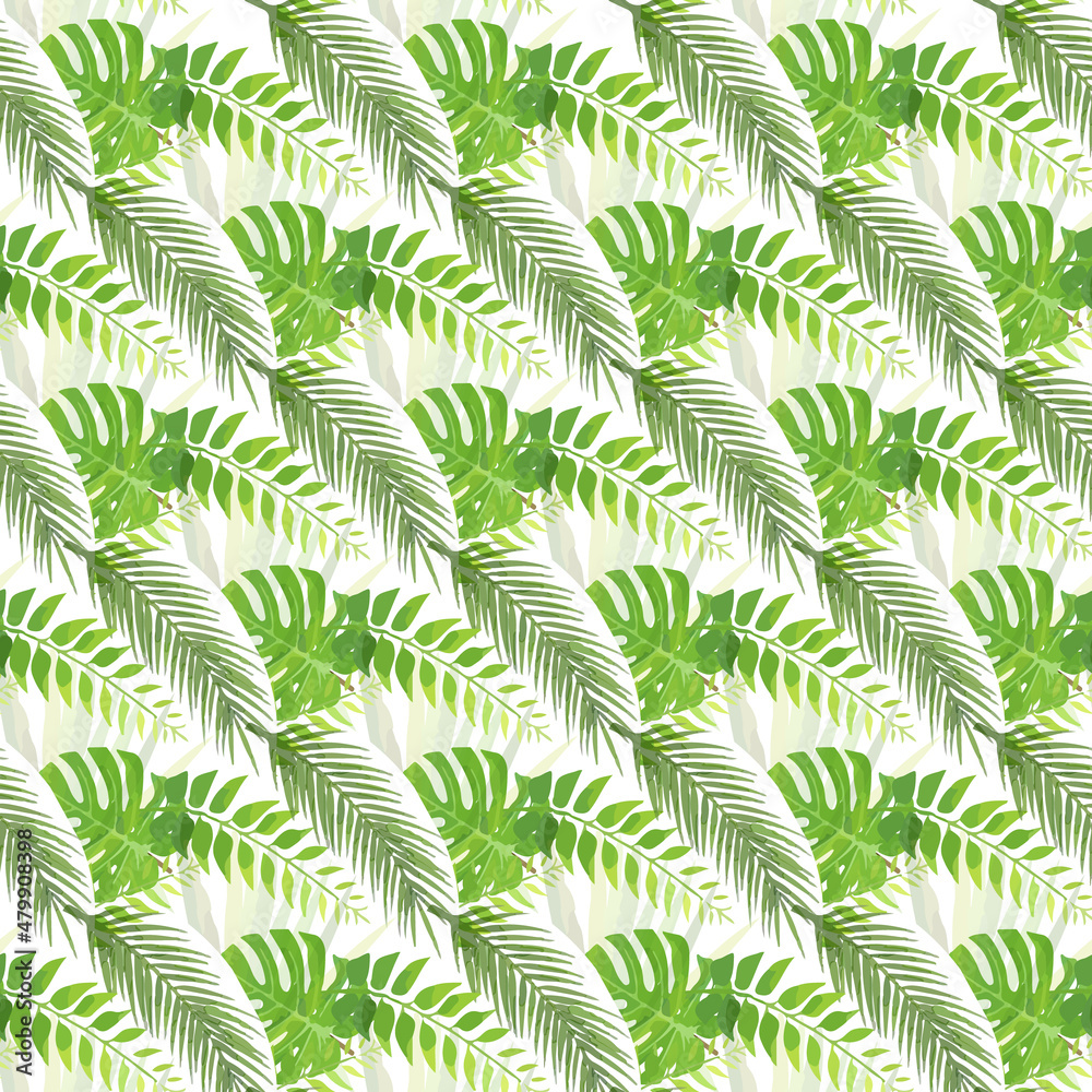 tropical monstera Seamless Pattern Design