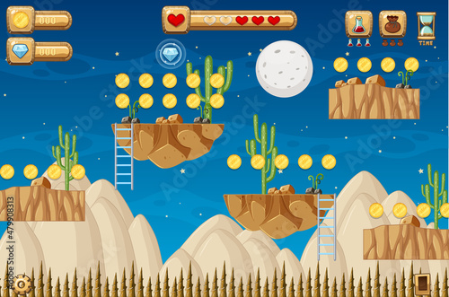 A Game Template Desert Scene
