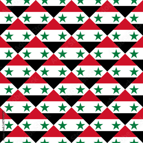 seamless pattern of syria flag. vector illustration. print, book cover, wrapping paper, decoration, banner and etc