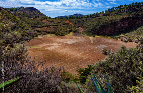 Crater Caldera los Marteles, Gran Canaria, Canary Islands, Spain. photo