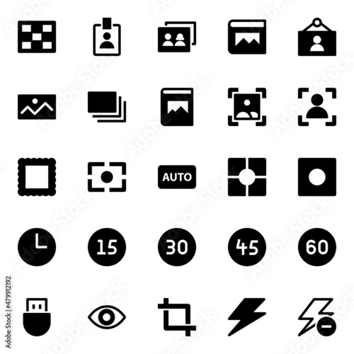 Glyph icons for photography.