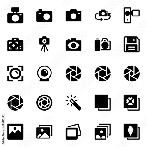 Glyph icons for photography.