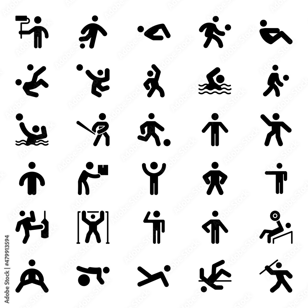 Glyph icons for pictograms. Glyph icons for pictograms.