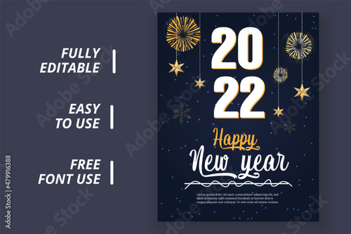 2022 Happy New Year creative Flyer