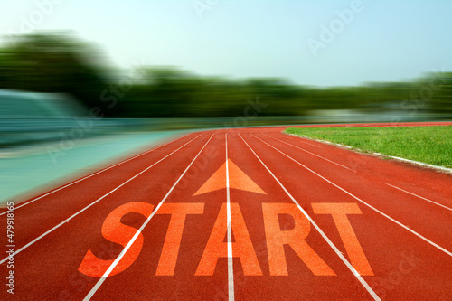 Start on running track