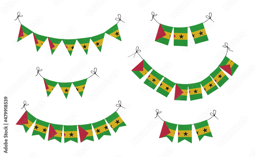 Fototapeta Kraje świata. Flagi festiwalowe w barwach flagi narodowej. Sao Tome