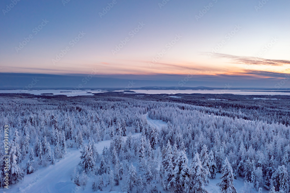 sunrise in the Lapland