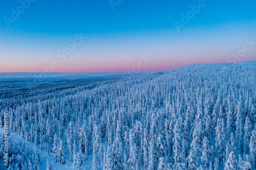 sunset in the Lapland